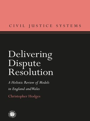 cover image of Delivering Dispute Resolution